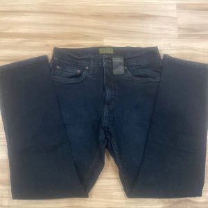 Urban Star blue denim five pocket riveted jeans, Cotton/spandex blend. 32x31”